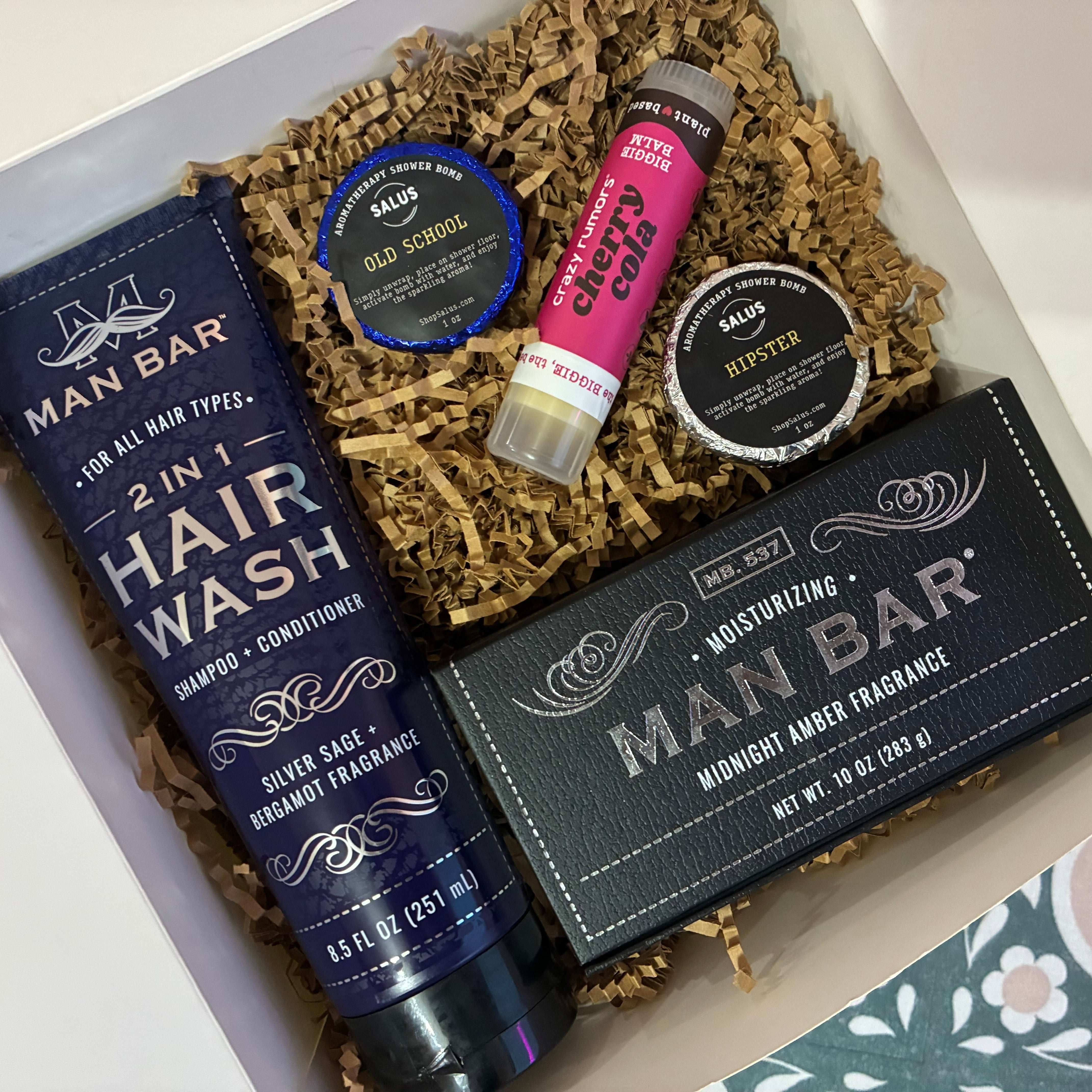 Men's Grooming Boxed Gift Set - Silver Sage + Amber