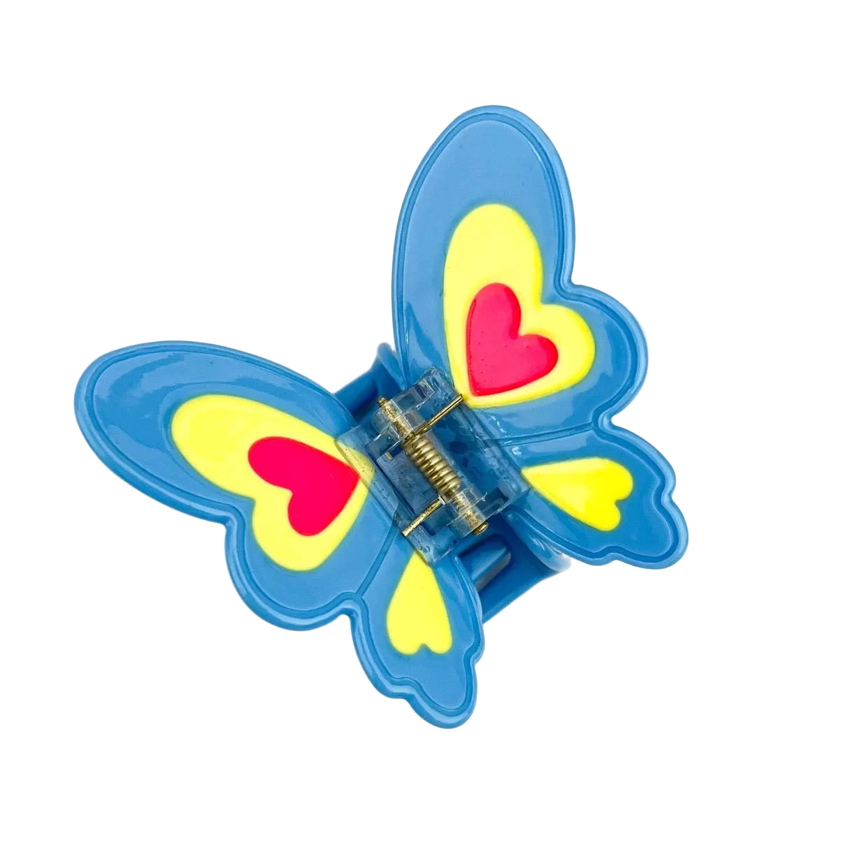 Blue Heart Butterfly Claw Clip