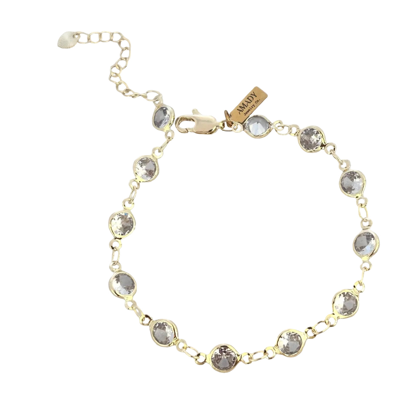Gold Filled Smoky Crystal Bracelet