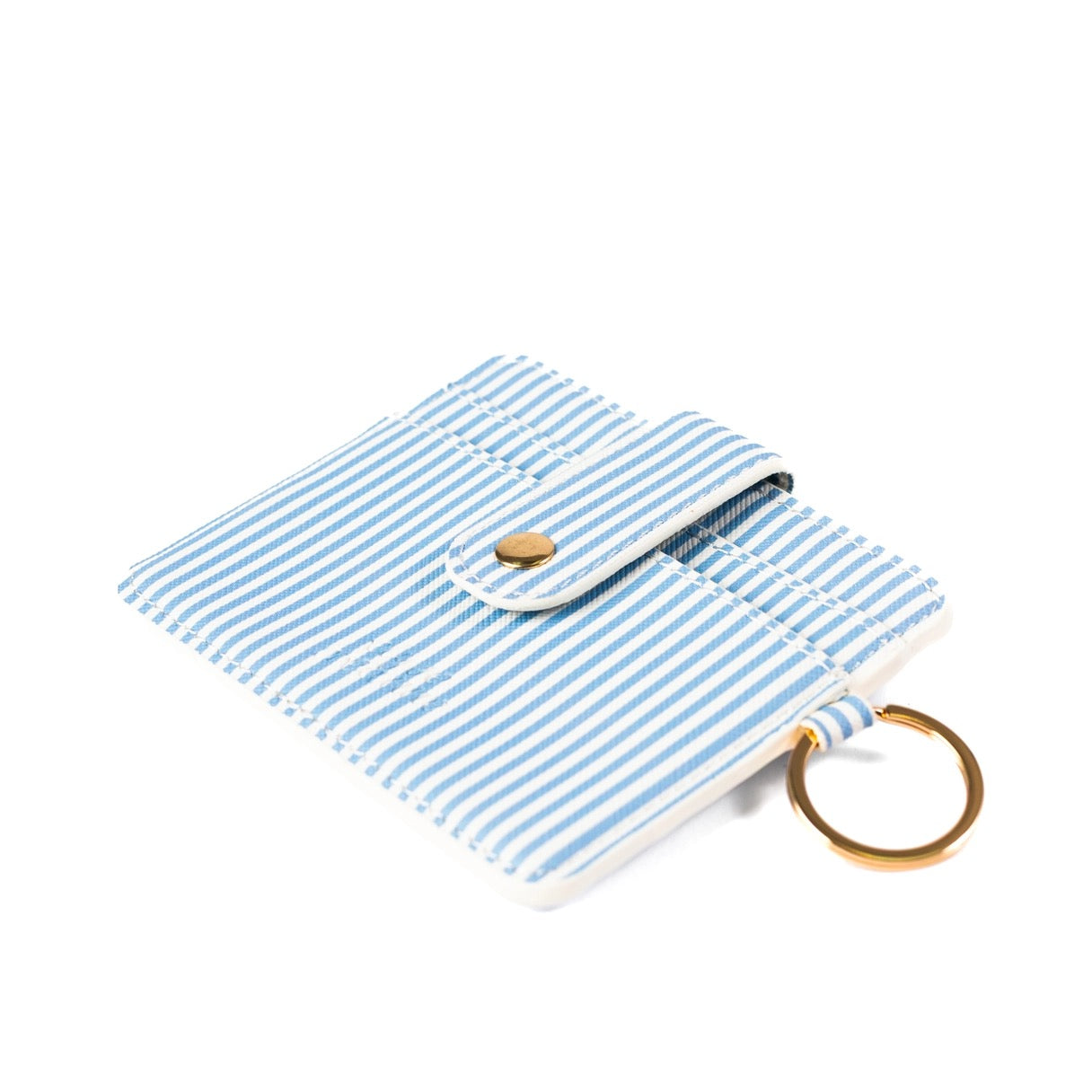 Blue Striped Wallet Keychain