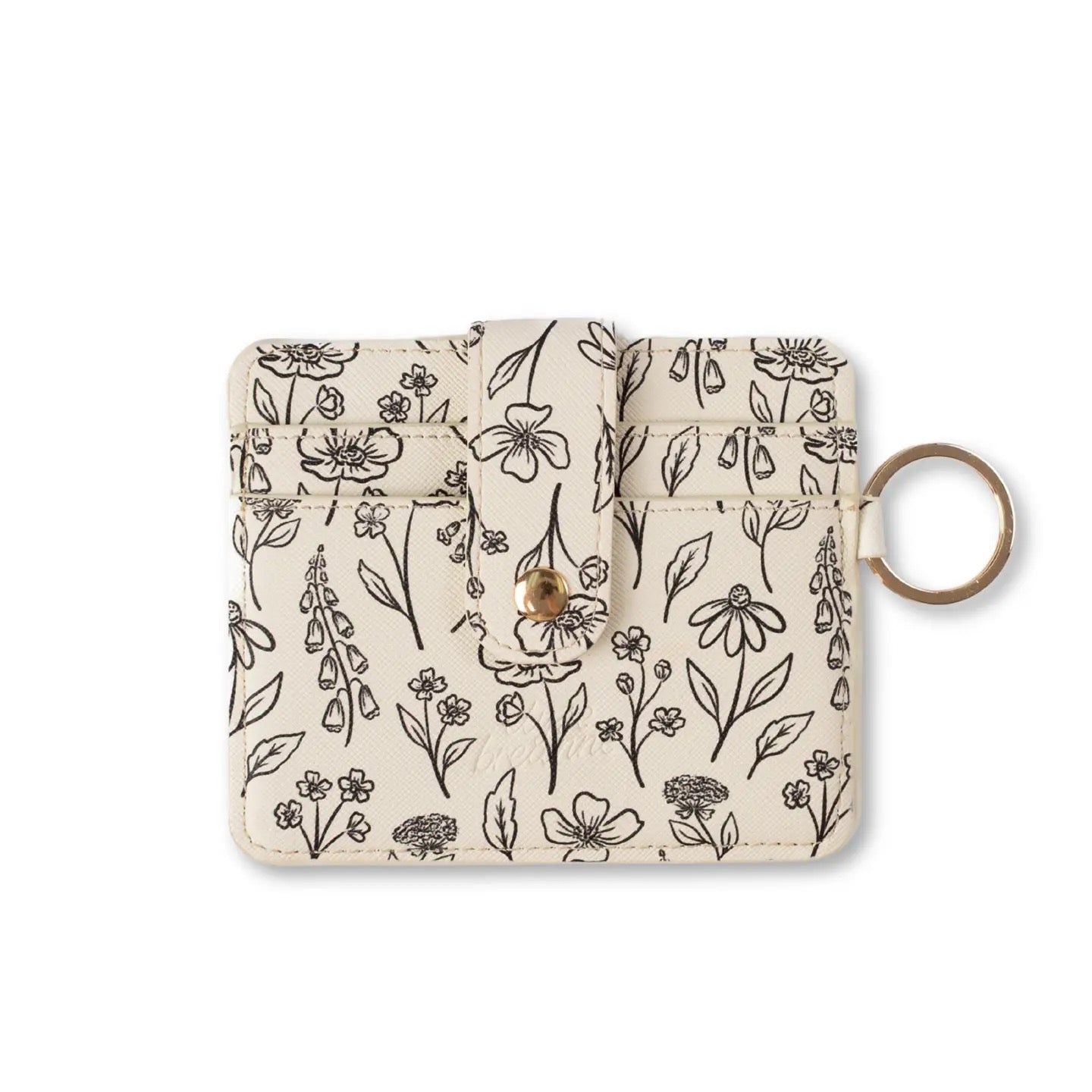 Pressed Floral Wallet Keychain