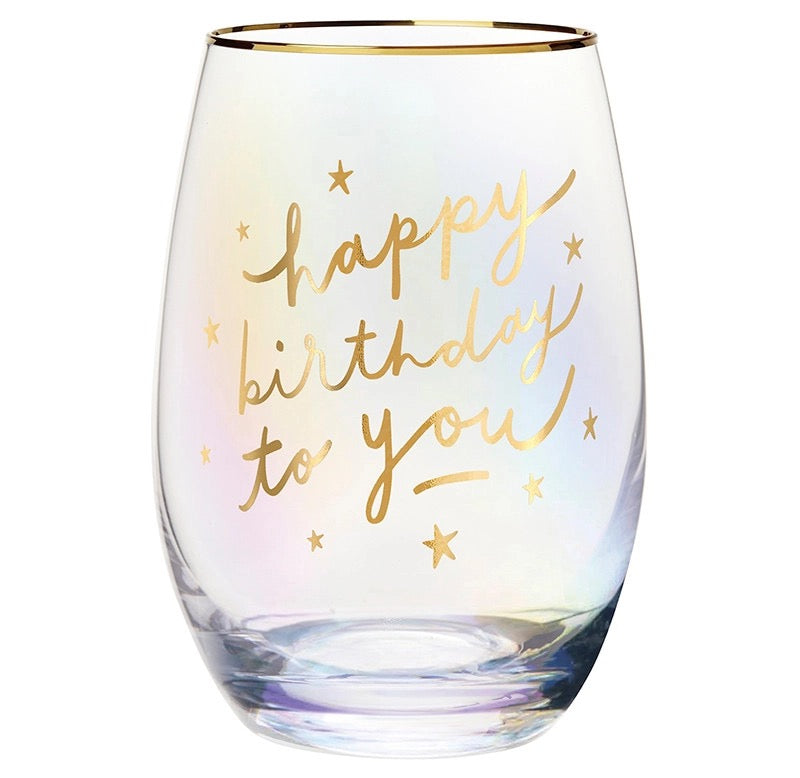Happy Birthday Wine Glass