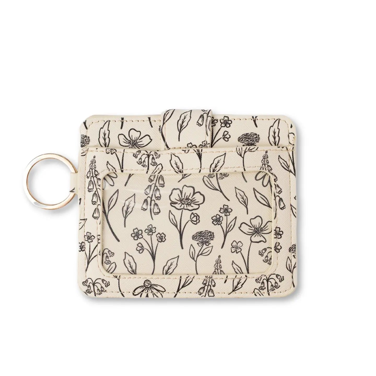 Pressed Floral Wallet Keychain