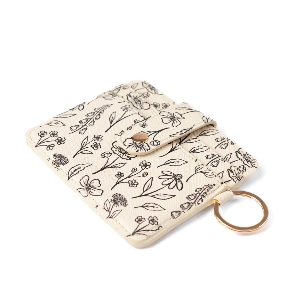 Pressed Floral Wallet Keychain