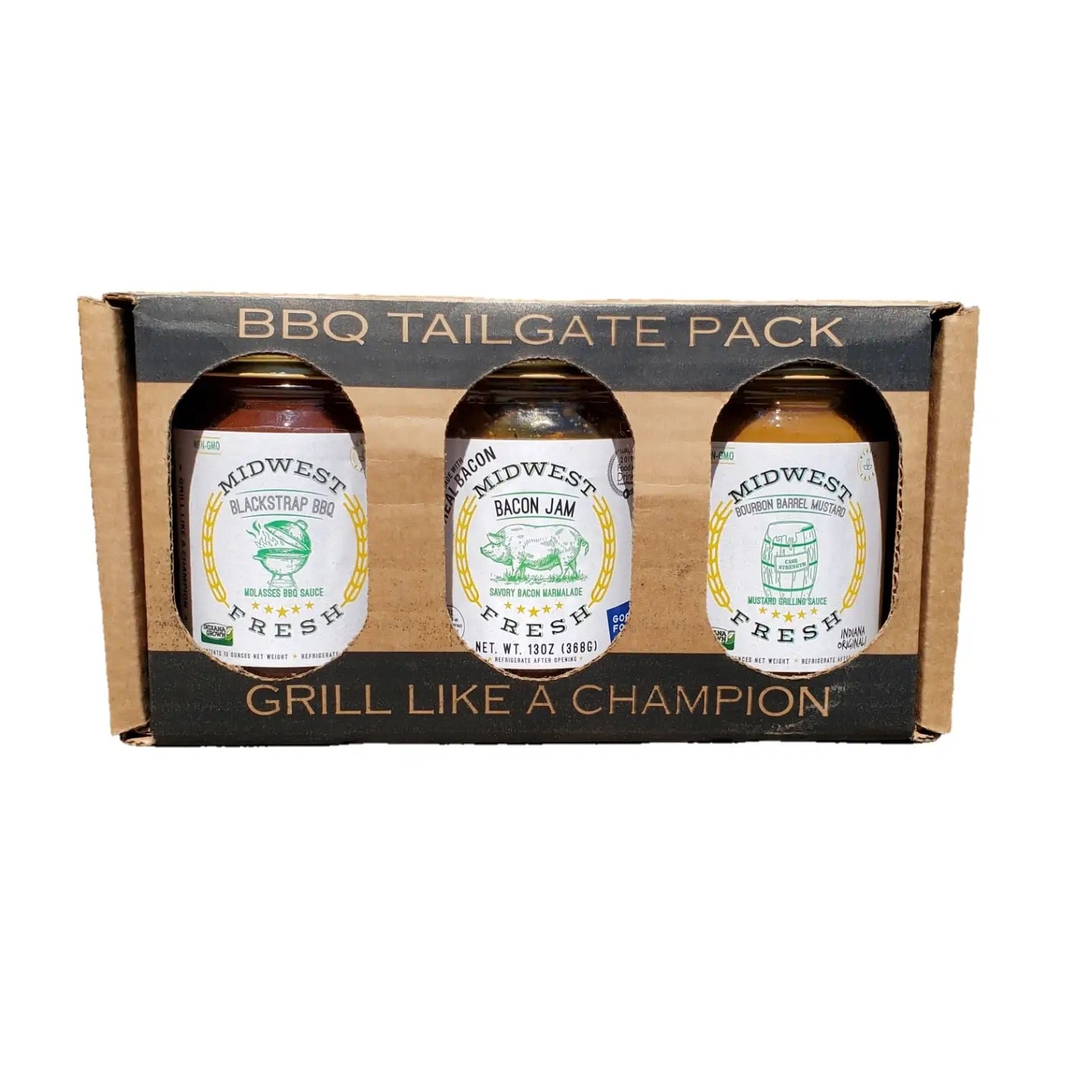 Midwest Tailgate Pack - Bacon Jam, Bourbon Mustard, Blackstrap BBQ Sauce