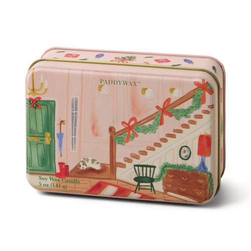 Vintage Holiday Tin Candle - Wassail