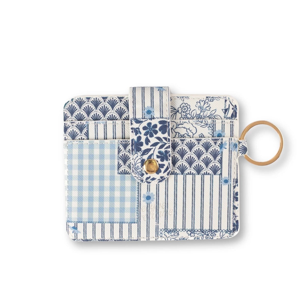 Coastal Patchwork Keychain Wallet