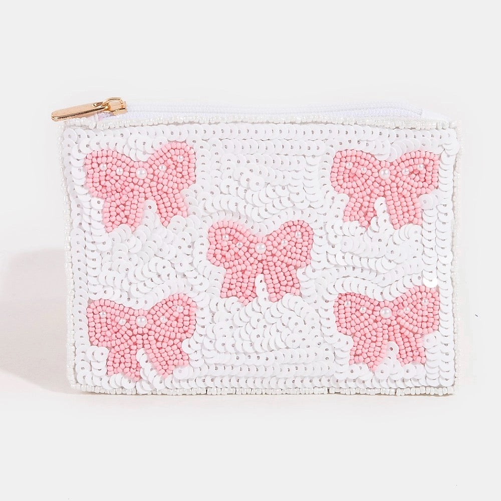 Sequins and Bows Coin Purse