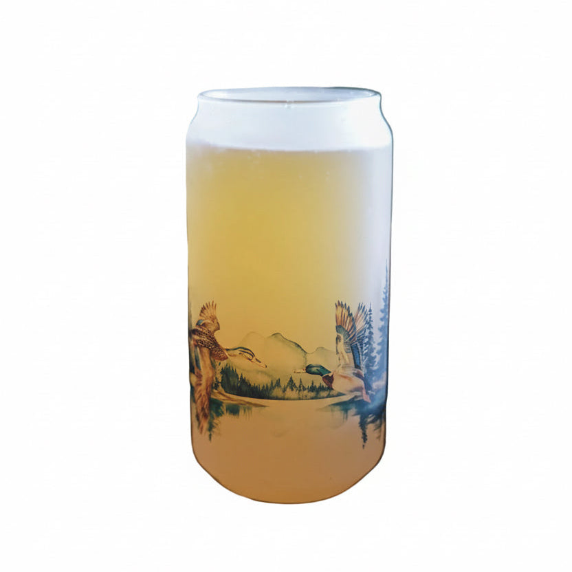 Lakeside Flight Frosted Can Glass