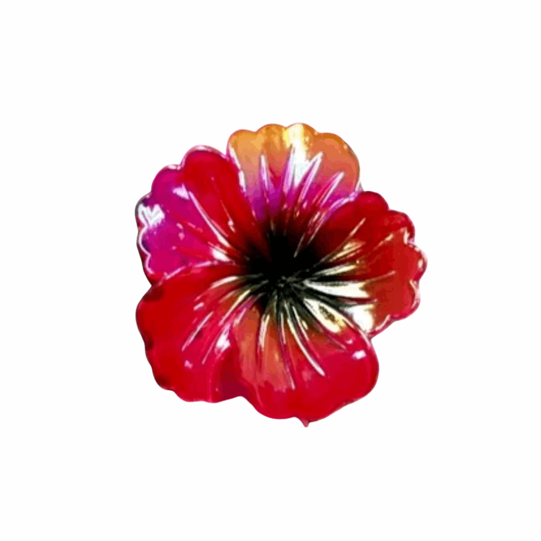 Pink Hibiscus Flower Claw Clip