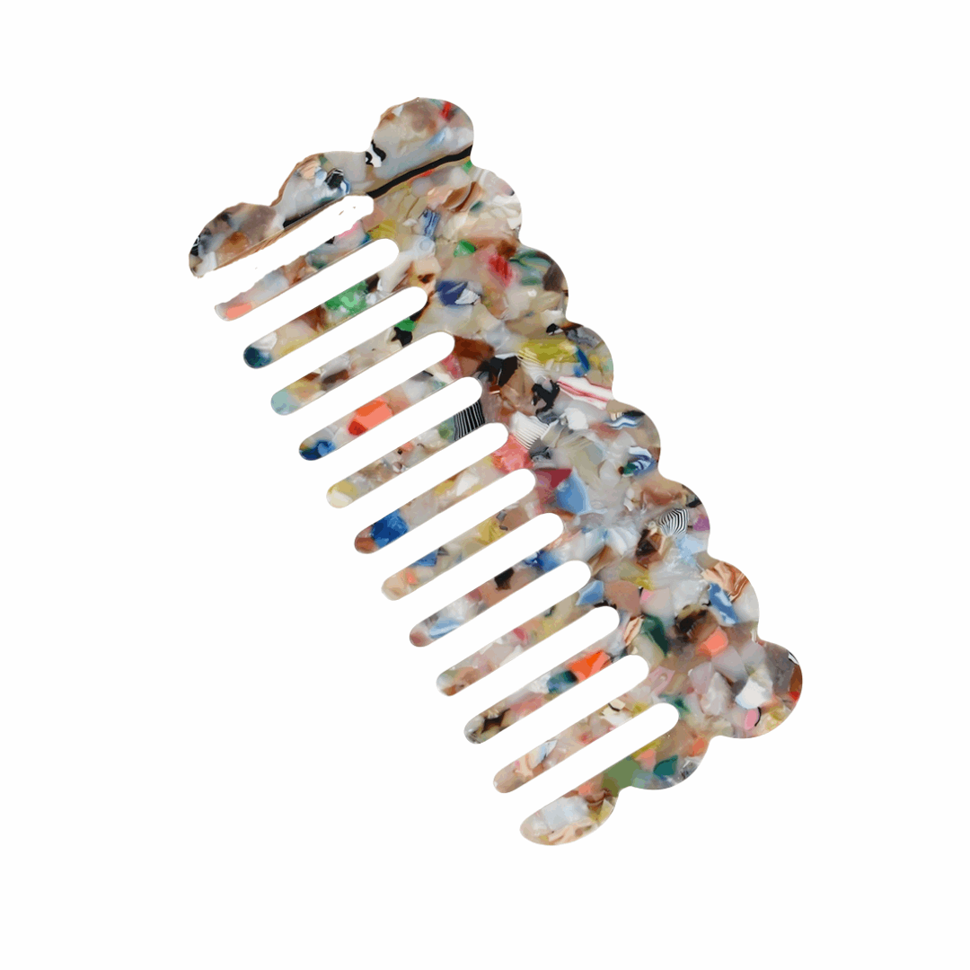Multicolor Acetate Wide-Tooth Comb