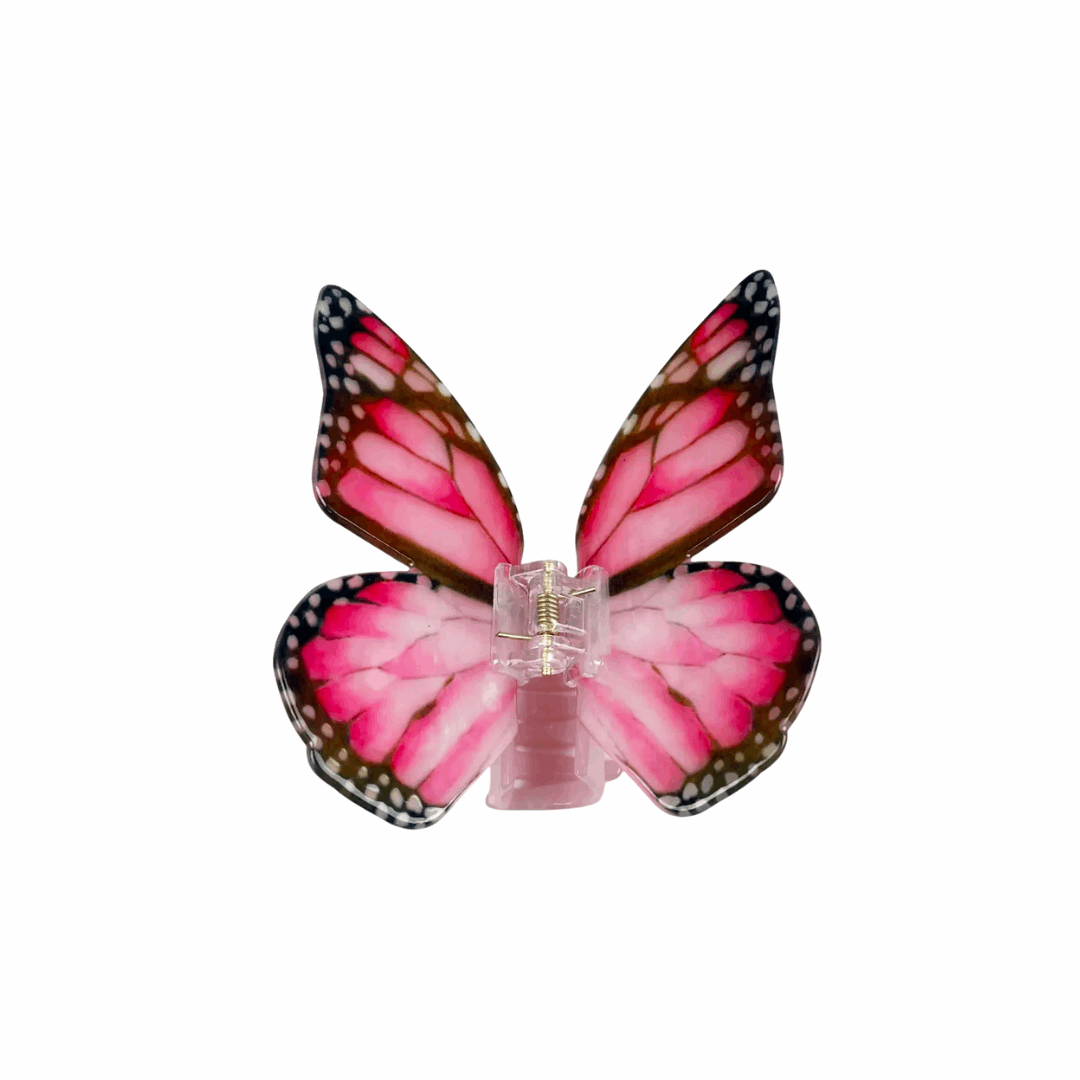 Pink Butterfly Claw Clip