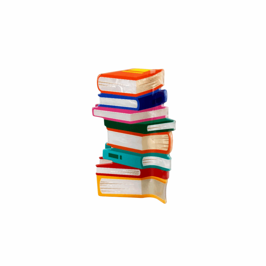 Books Hair Claw Slip