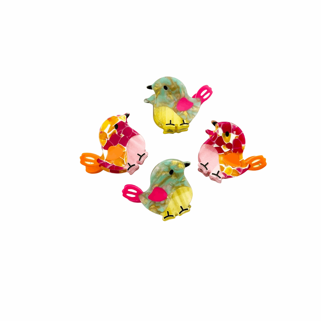 Vibrant Birdie Mini Claw Clip