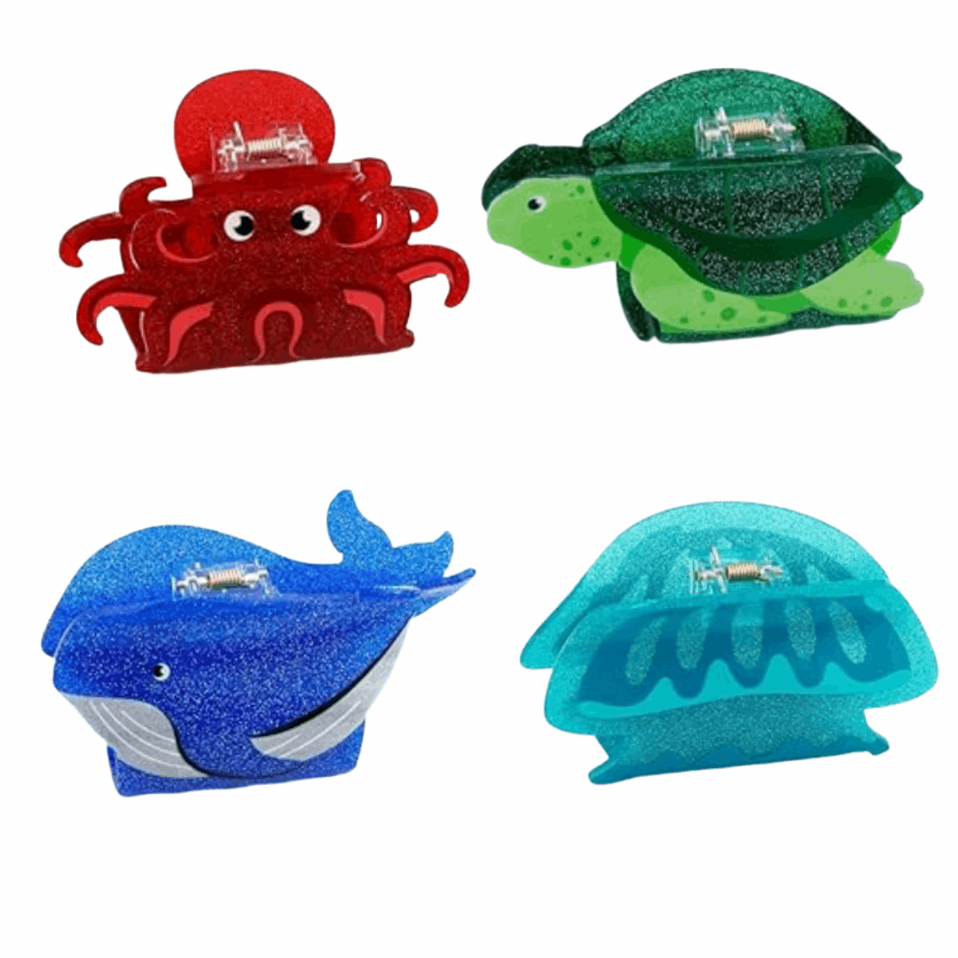 Sea Animal Acetate Hair Claw Clip