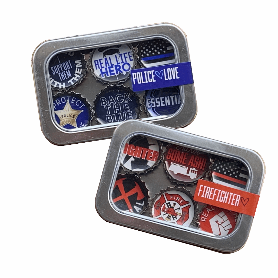 First Responders Magnet Set - Police Officer or Firefighter