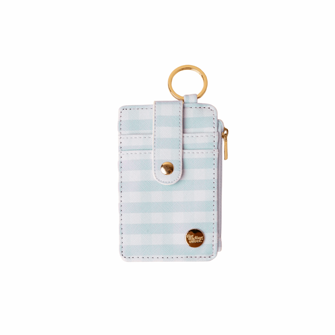 Keychain Wallet - Sky Gingham