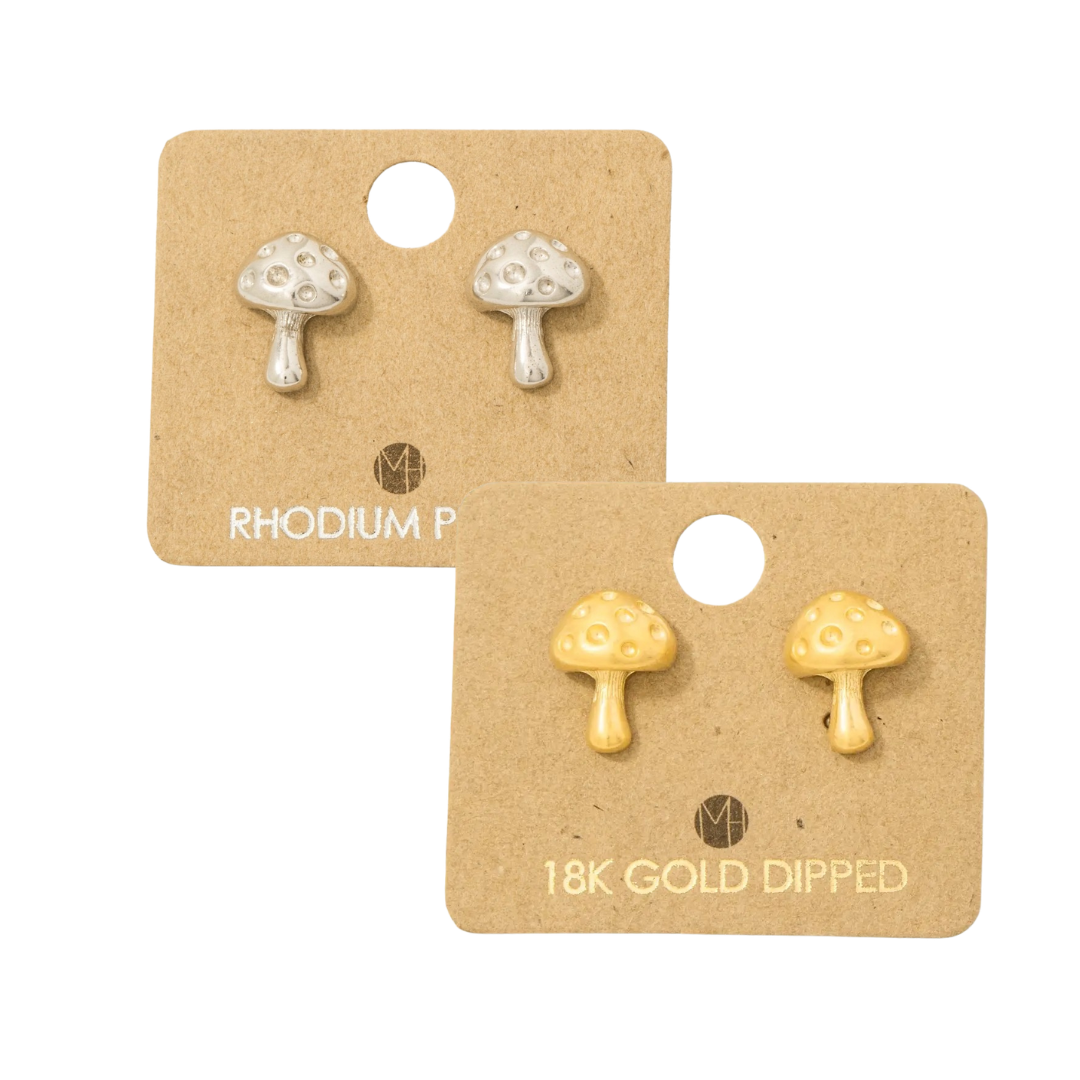 Mini Mushrooms Stud Earrings