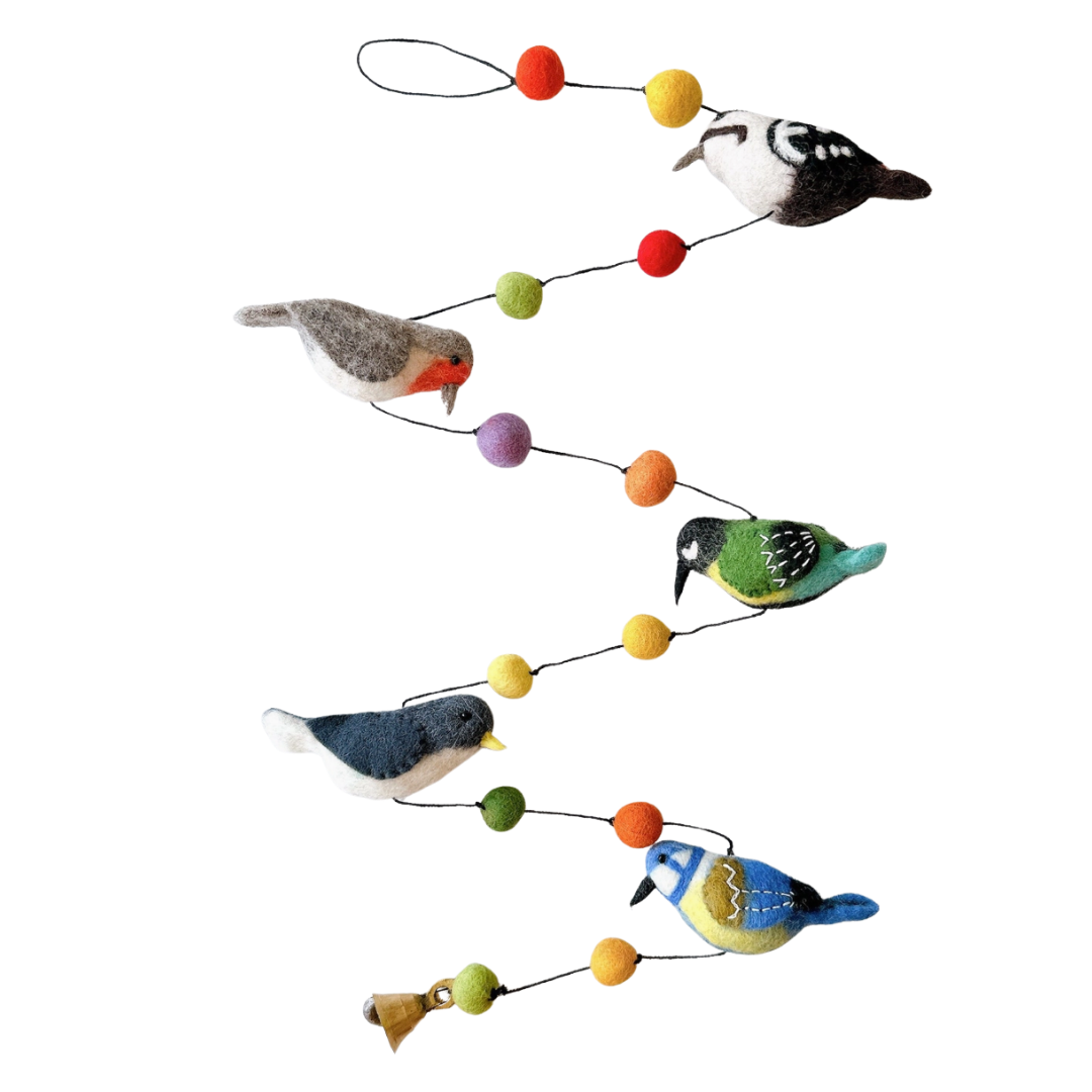 Felted Bird Garland