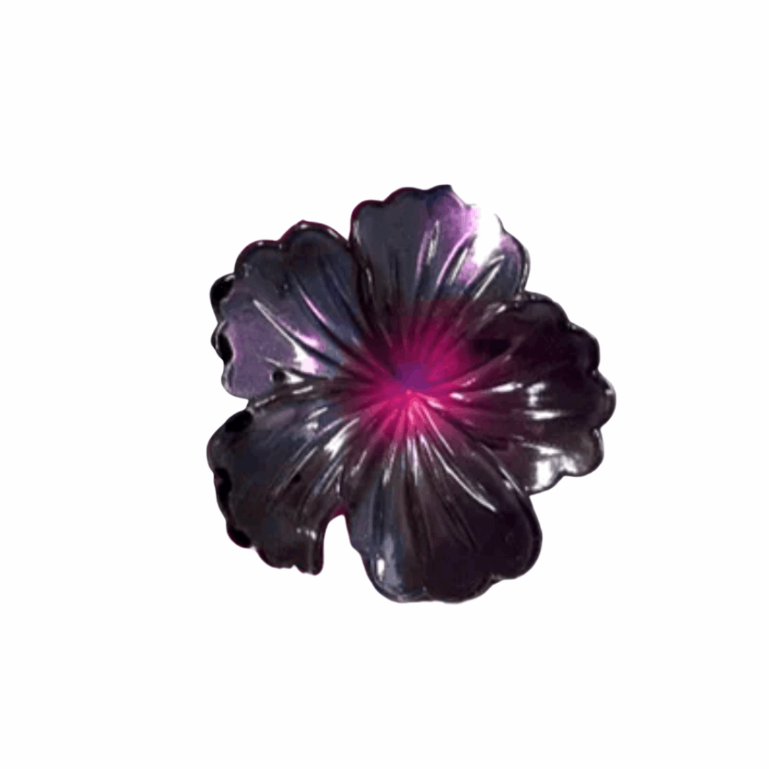 Purple Hibiscus Flower Claw Clip