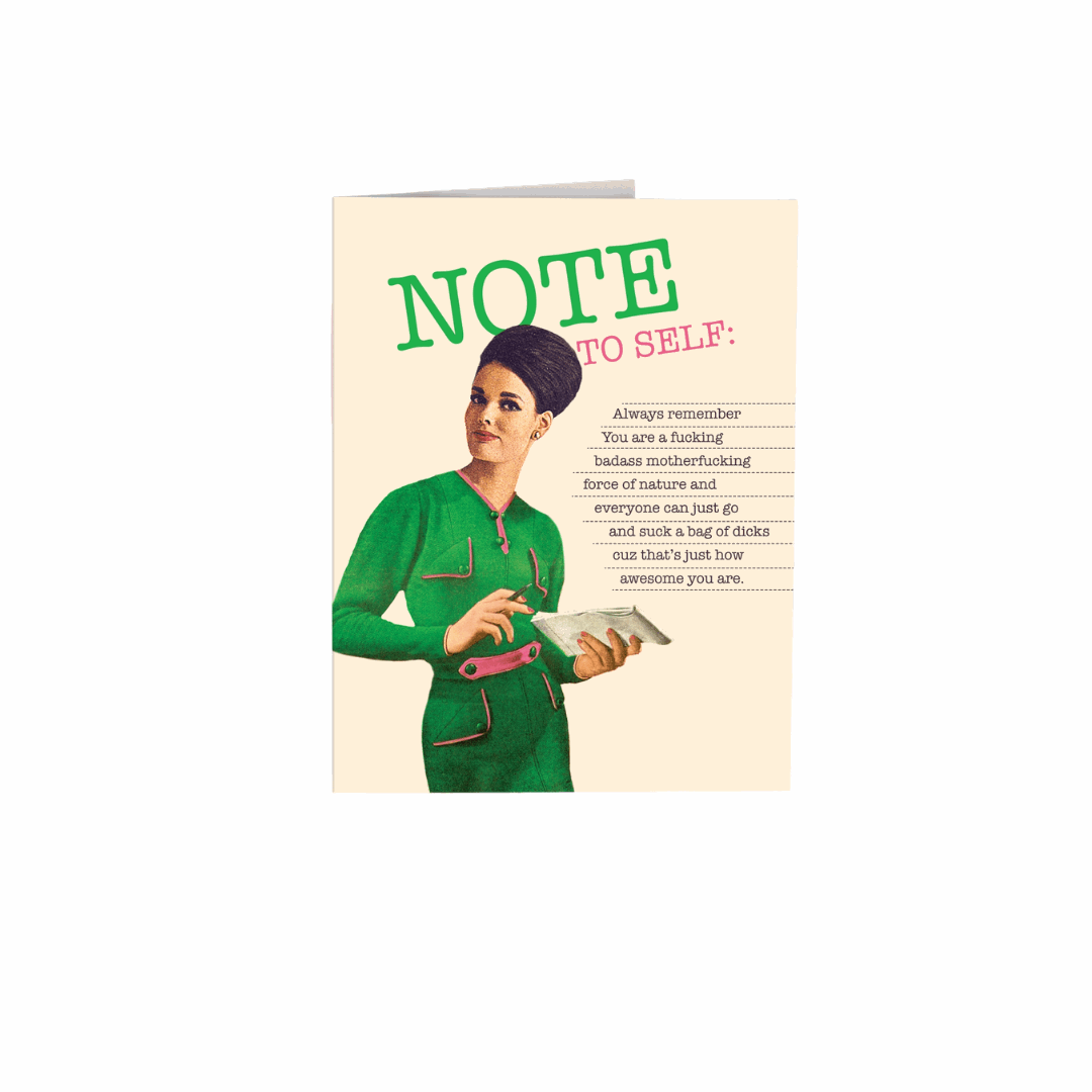 Note to Self Greeting Card