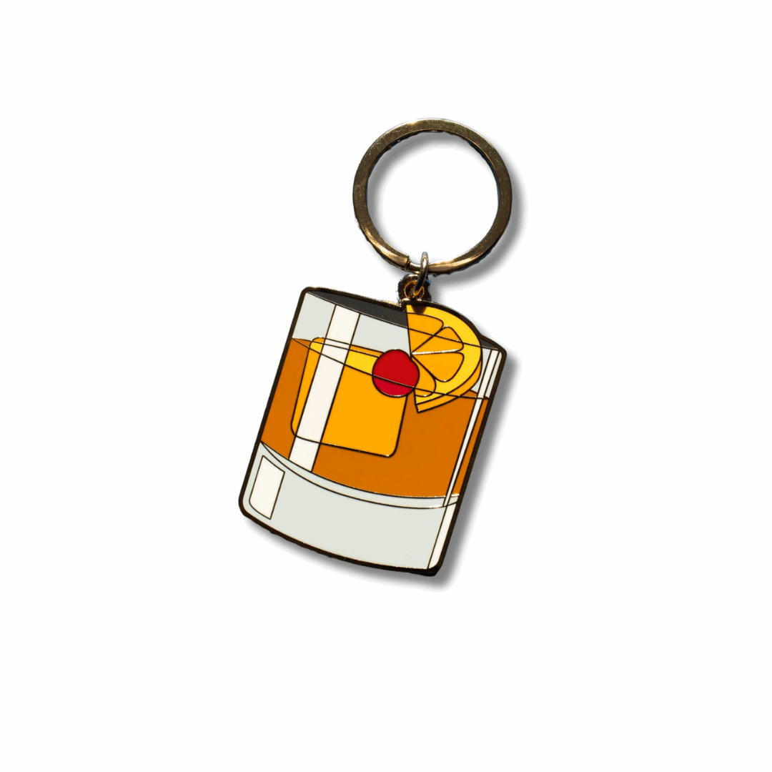 Old Fashioned Cocktail Keychain