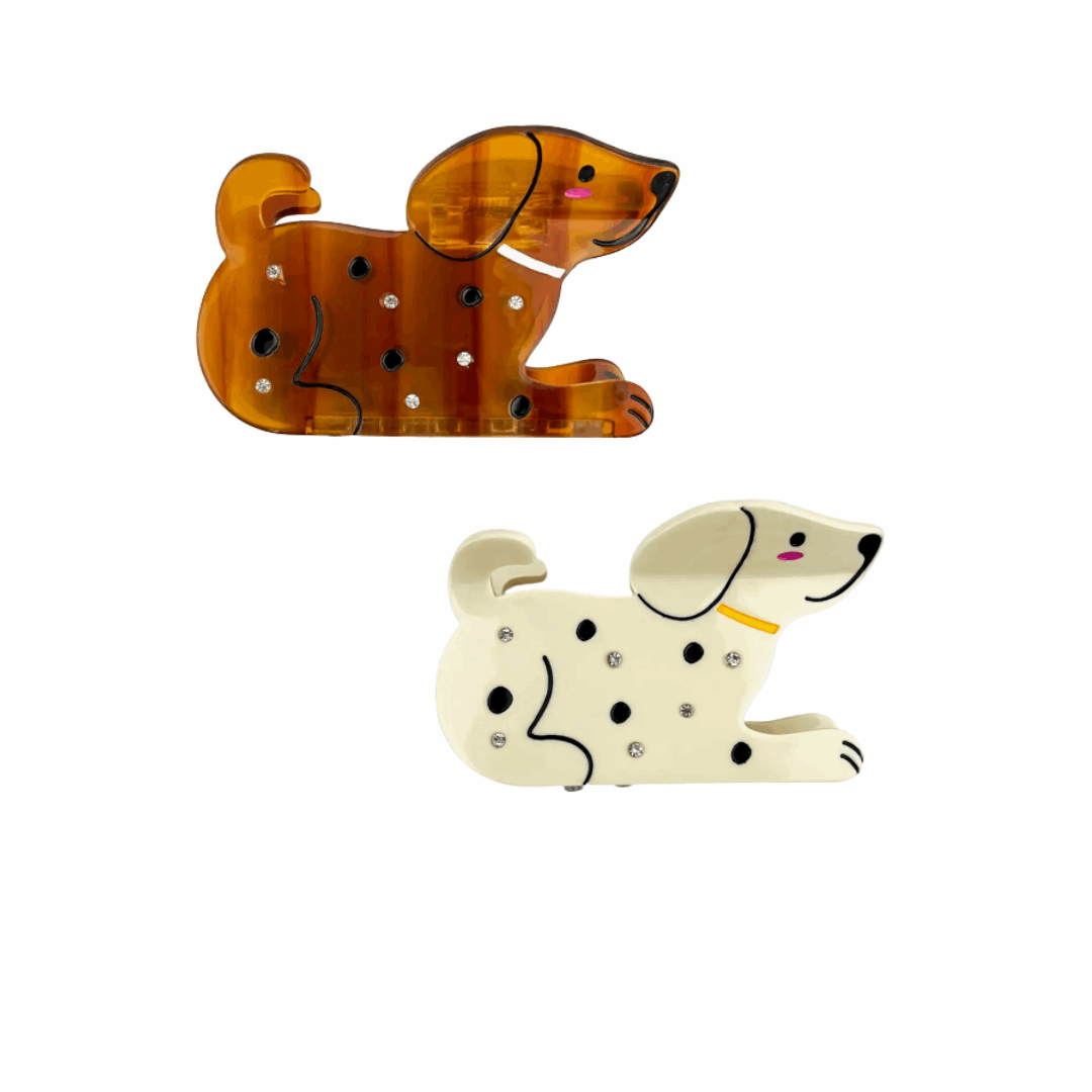 Diamond Spot Dog Claw Clip