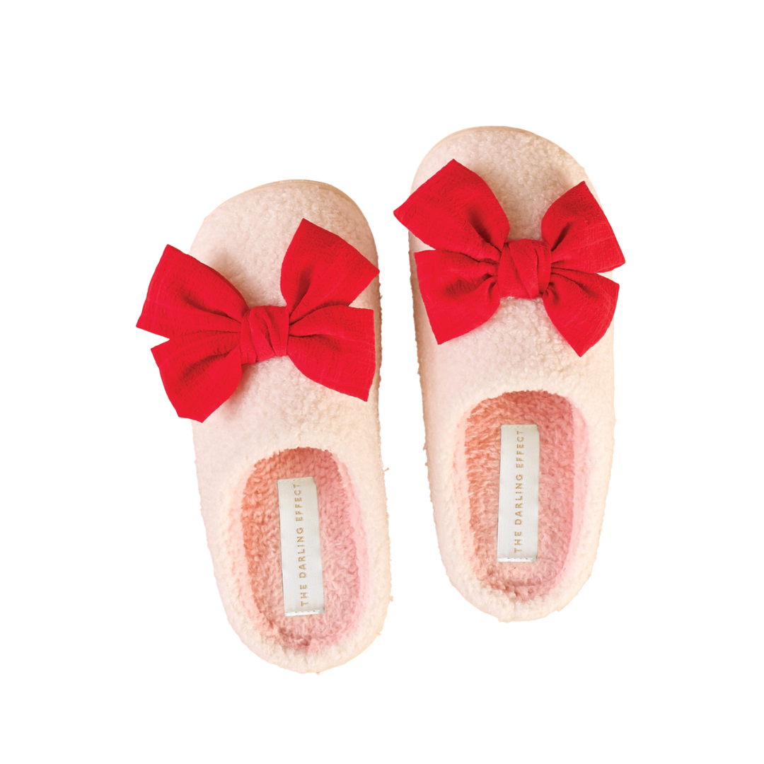 Betty Bow Fuzzy Slippers