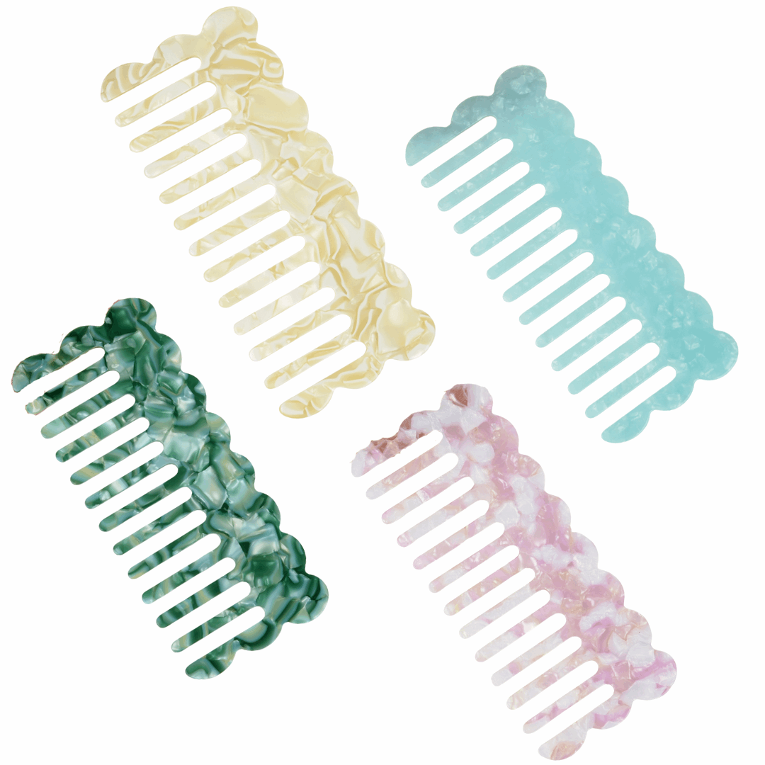 Multicolor Acetate Wide-Tooth Comb
