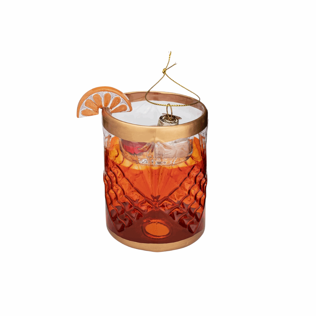 Old Fashioned Cocktail Ornament