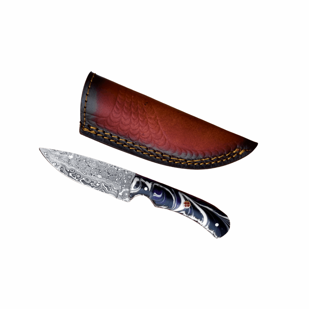 Damascus Fixed Blade Hunting Knife