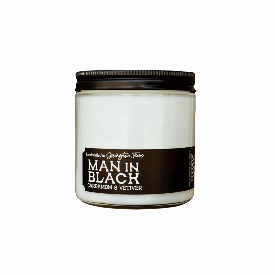 Man in Black - Cardamom, Bergamot + Vetiver Candle