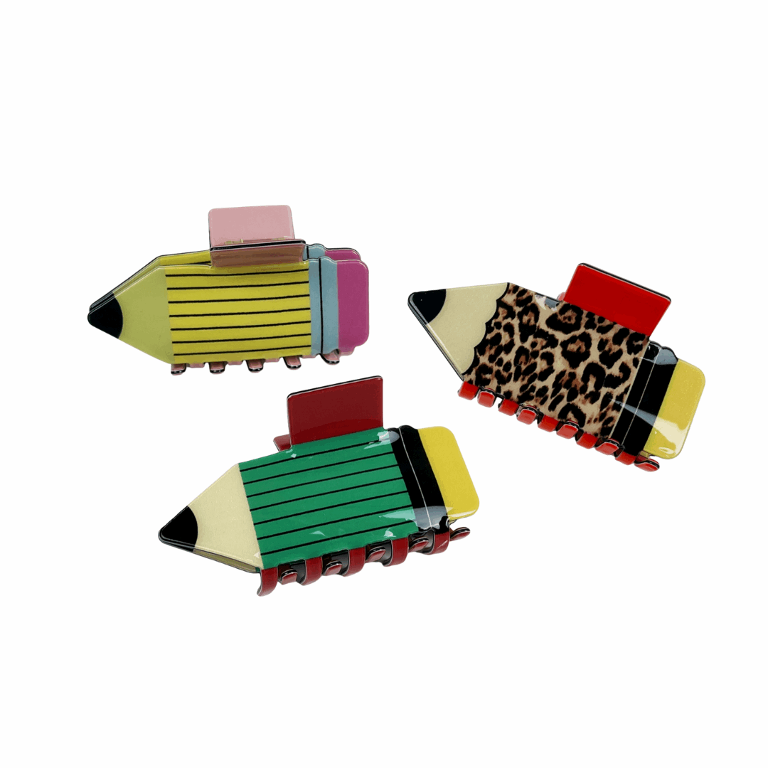 Pencil Acetate Hair Claw Clip