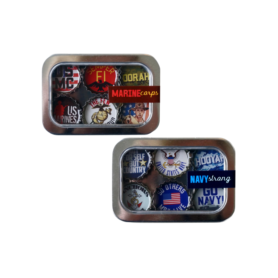 Military Magnet Sets - Army, Navy, Air Force, Marines