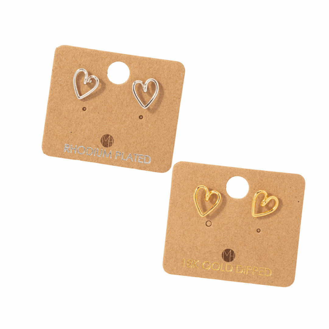 Mini Heart Doodle Earrings