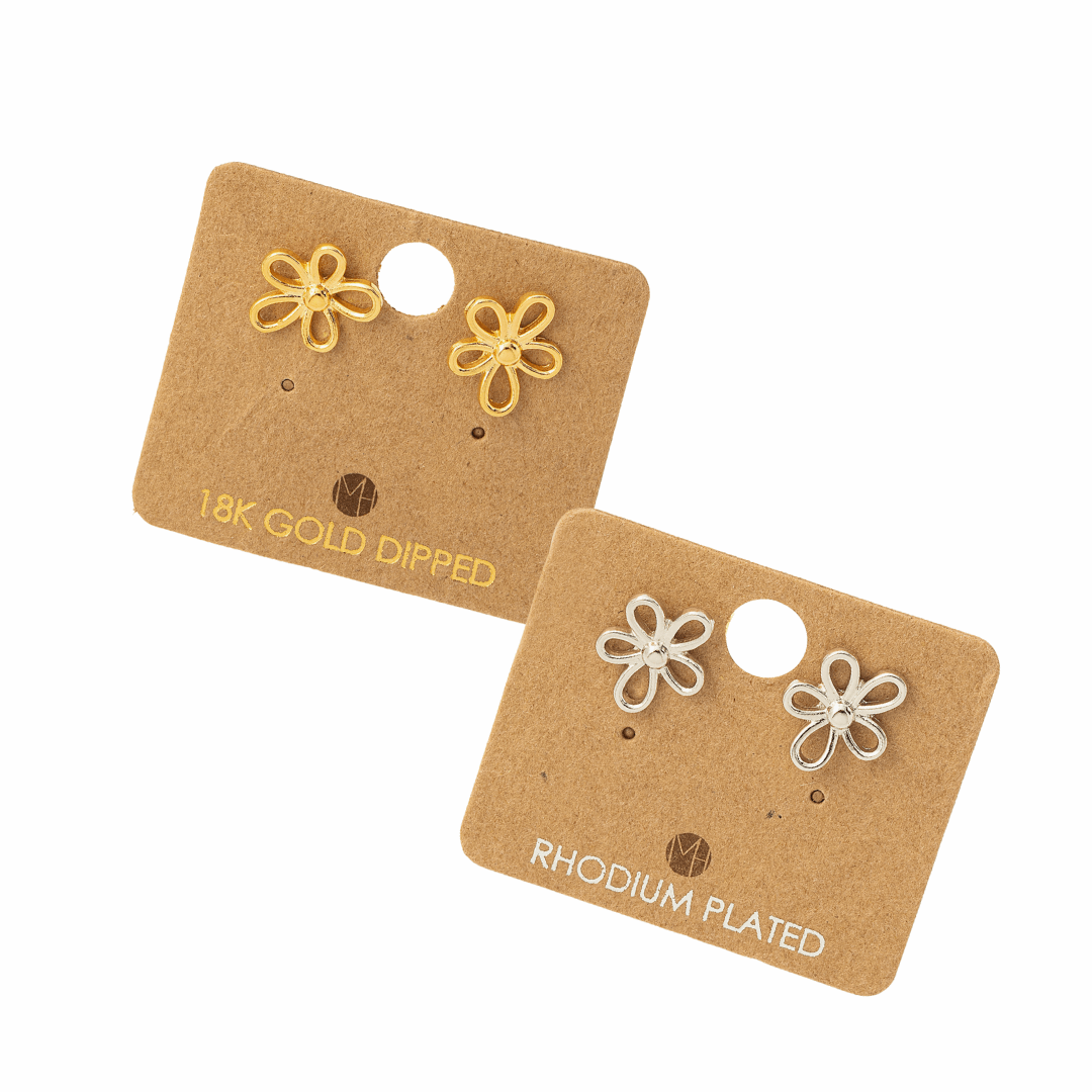 Mini Daisy Doodle Stud Earrings