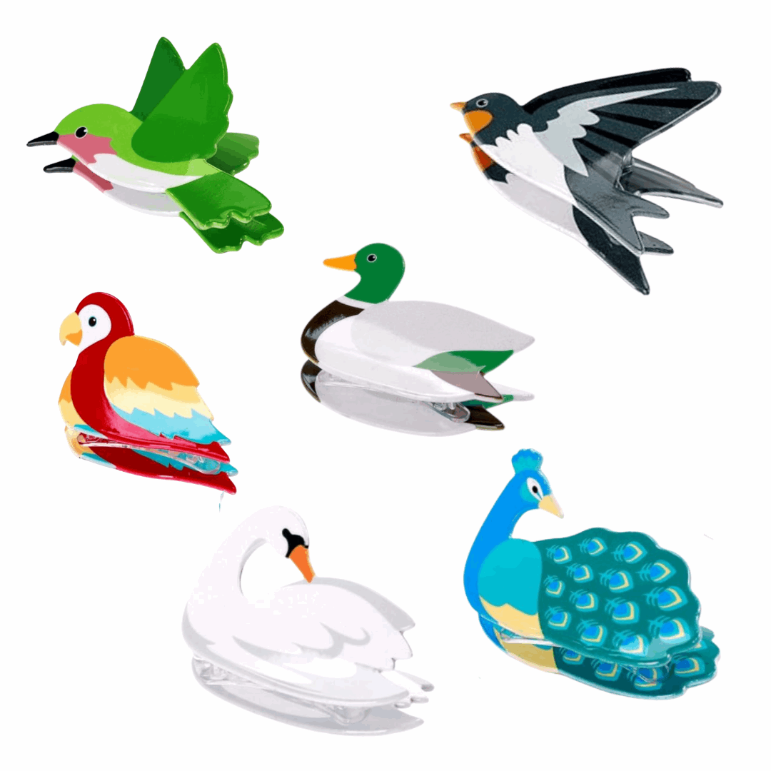 Bird Acetate Hair Claw Clip