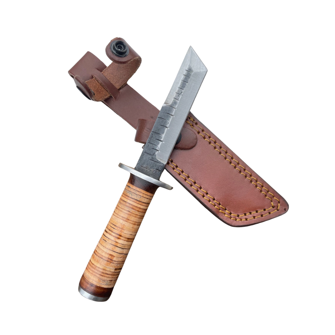 Carbon Steel Stack Leather Ultimate Utility Knife
