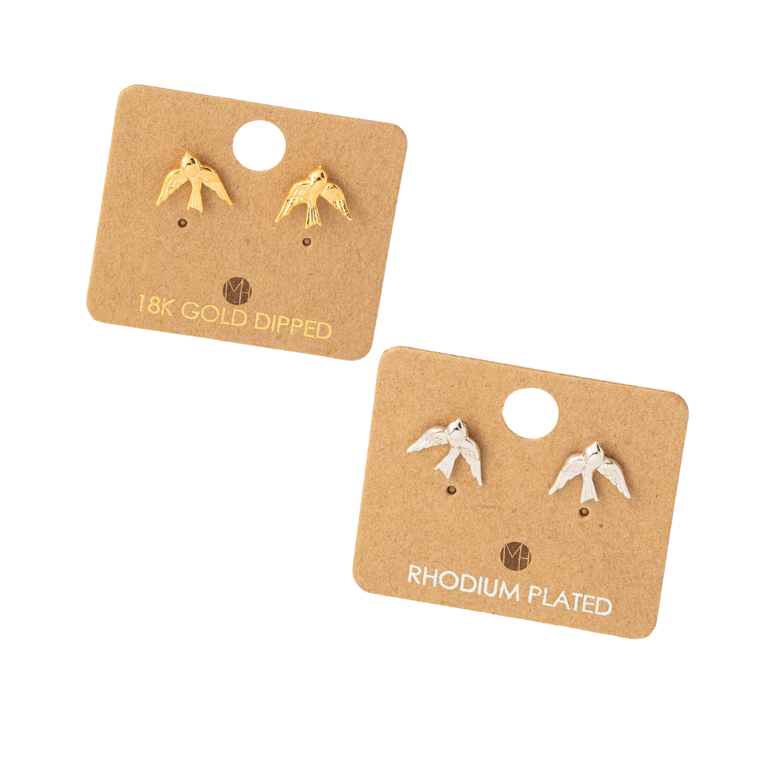 Mini Bird Stud Earrings