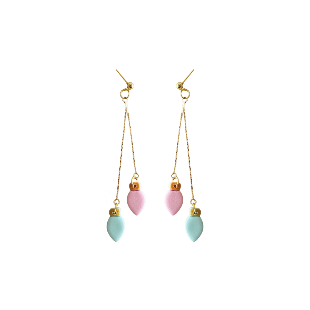 Dangling Christmas Light Earrings