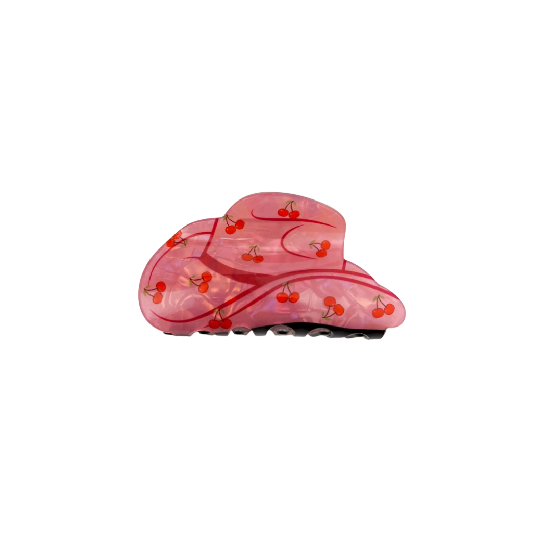 Pink Cowboy Hat Claw Clip