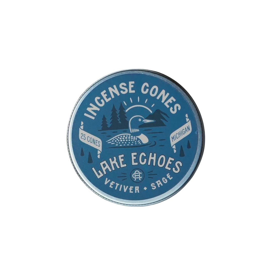 Lake Echoes Incense Cones: Vetiver & Sage