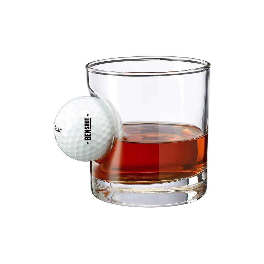 BenShot Titleist Golf Ball Rocks Glass
