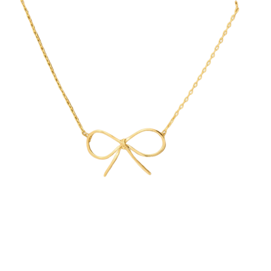 Bow Necklace - Gold