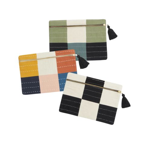 Checkered Anchal Pouch Clutch