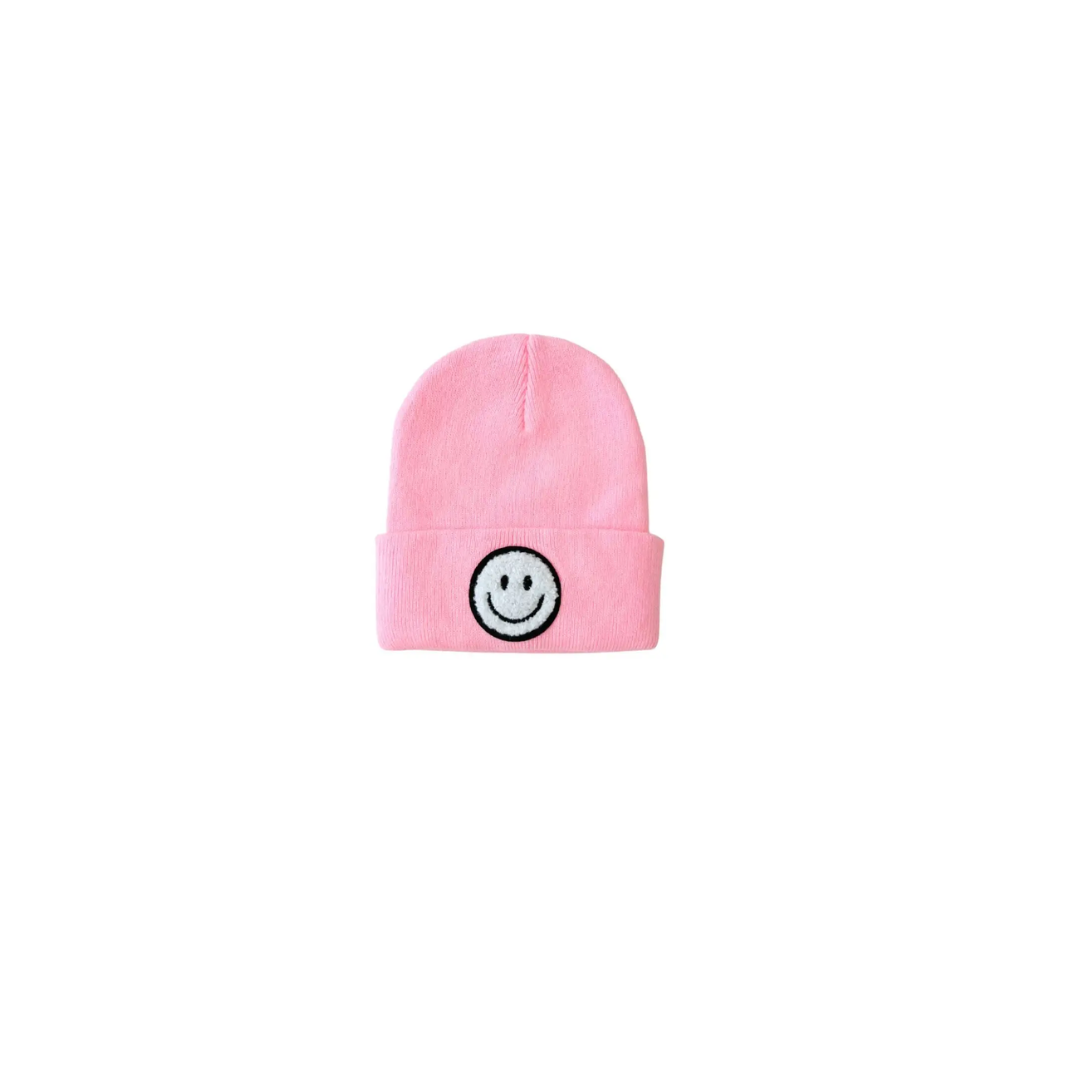 Smiley Baby Kids Beanie - Pink