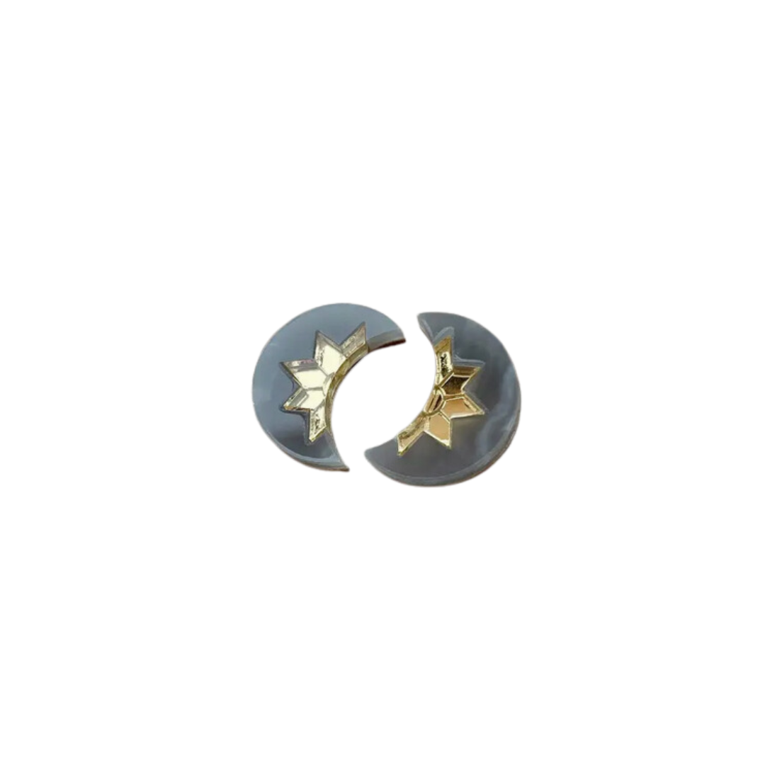 Aurora Mini Moon Stud Earrings