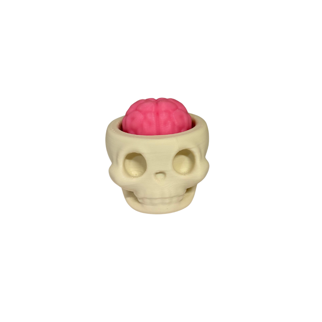 3D Skull Brain Fidget Clicker