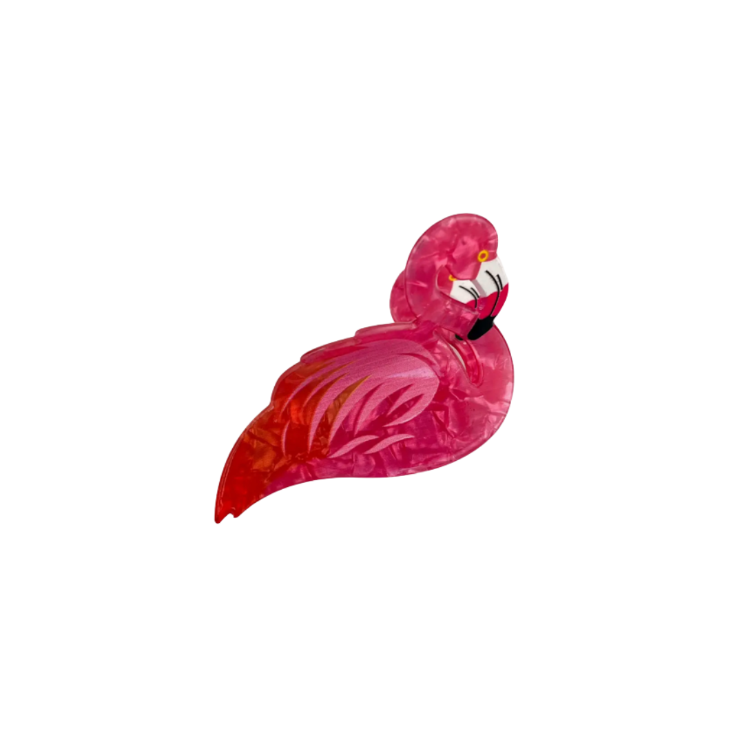 Flamingo Hair Claw Clip