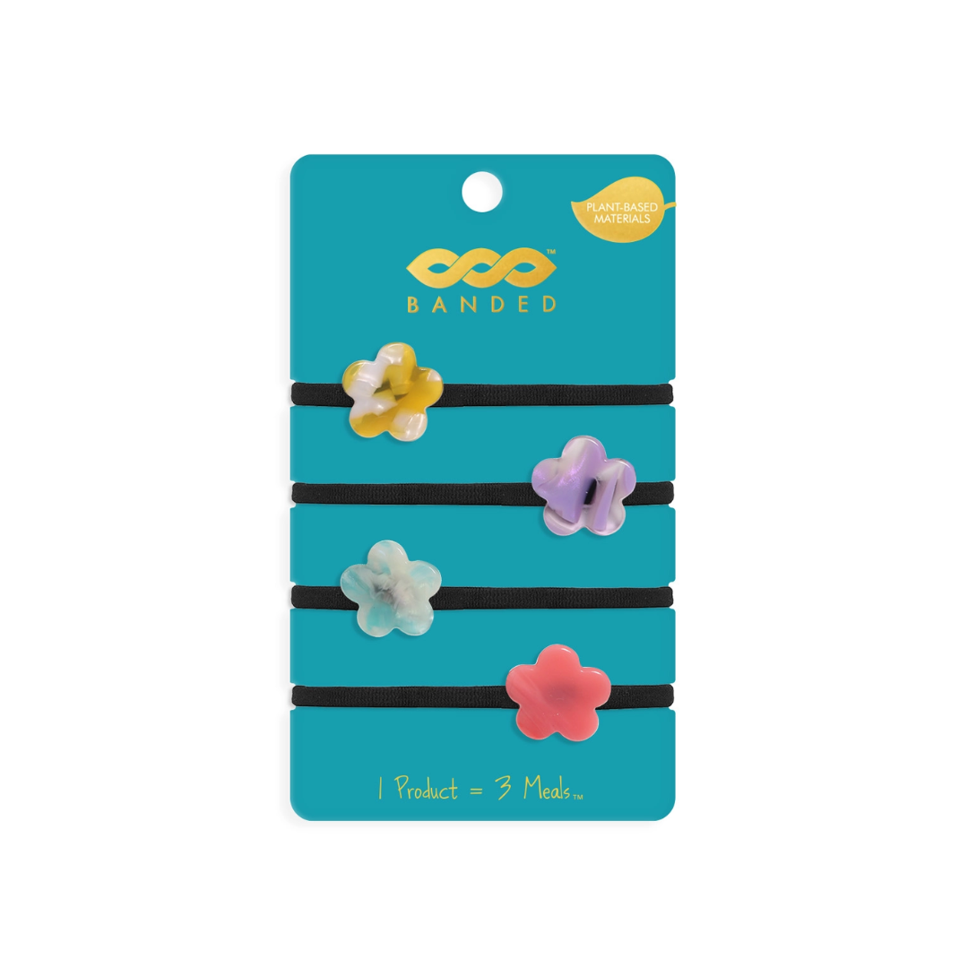Sea Flowers - Floral Hair Tie Pack